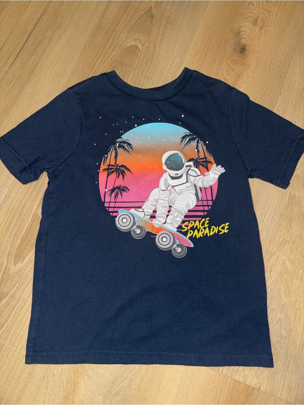Kids Navy 'Space Paradise' Astronaut Graphic Tee